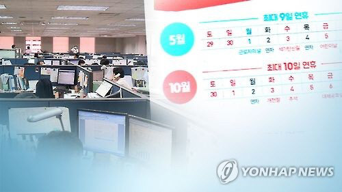 올해 남은 황금연휴는?…추석 '최장 열흘'까지(CG)[연합뉴스TV 제공]